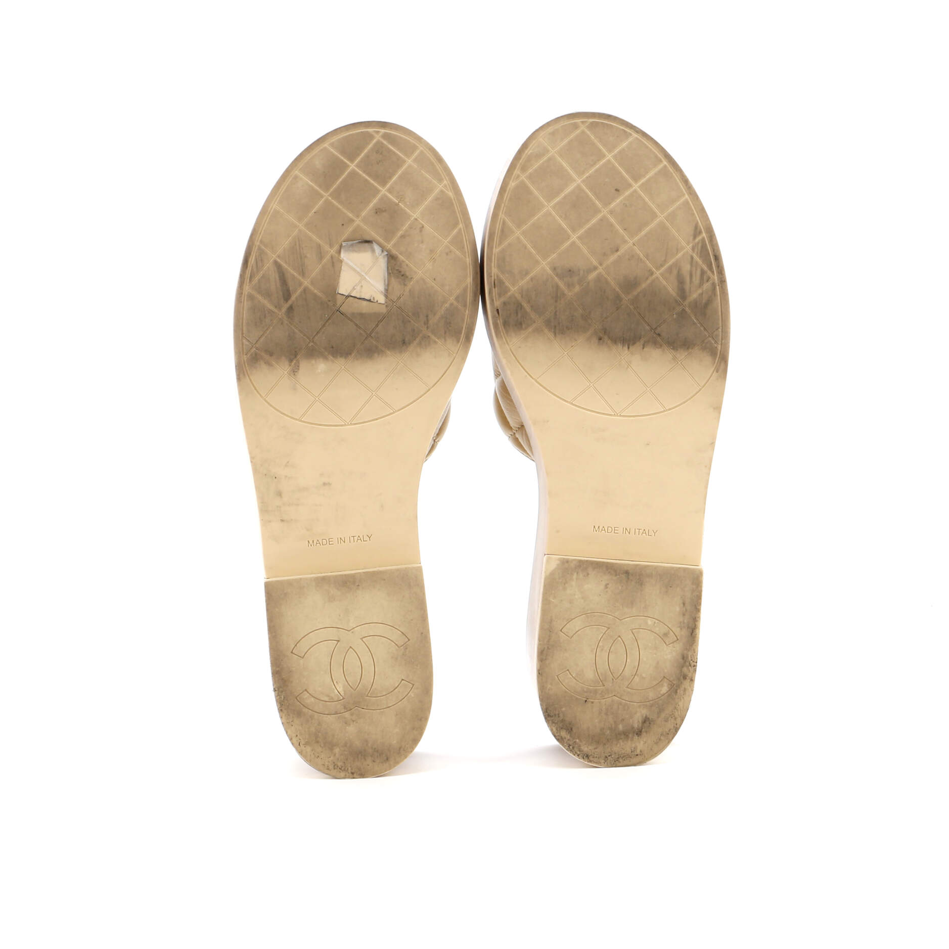 Women's Open Toe Platform Sandals Quilted Leather and Wood