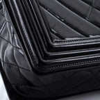 Boy Flap Bag Chevron Patent New Medium