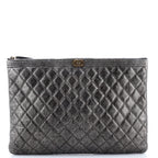 Boy O Case Clutch Quilted Calfskin Large