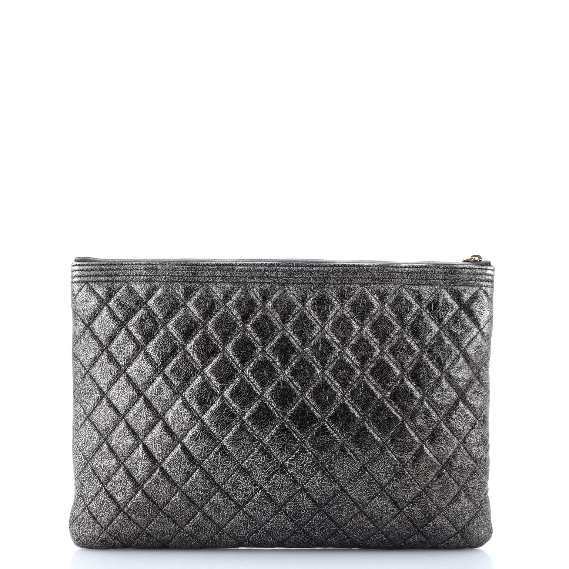 Boy O Case Clutch Quilted Calfskin Large