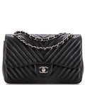 Classic Double Flap Bag Chevron Lambskin Jumbo