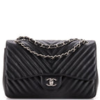 Classic Double Flap Bag Chevron Lambskin Jumbo