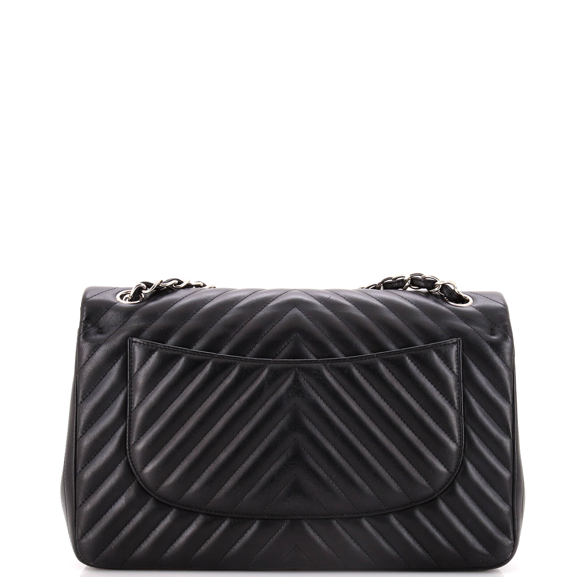 Classic Double Flap Bag Chevron Lambskin Jumbo