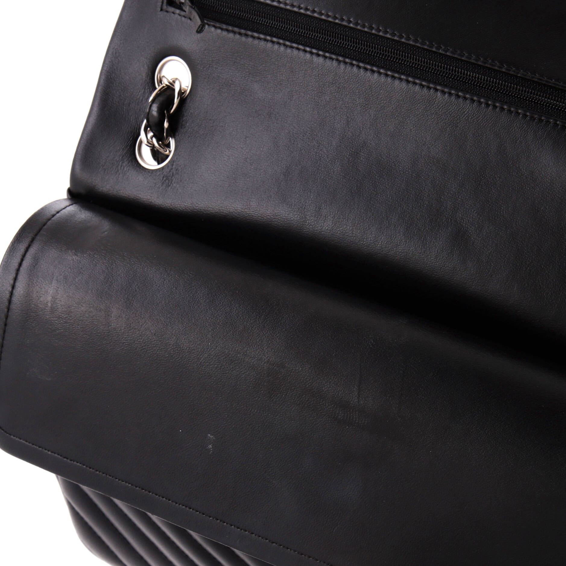 Classic Double Flap Bag Chevron Lambskin Jumbo