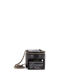 CC Round Vanity Case with Chain Quilted Lambskin Mini