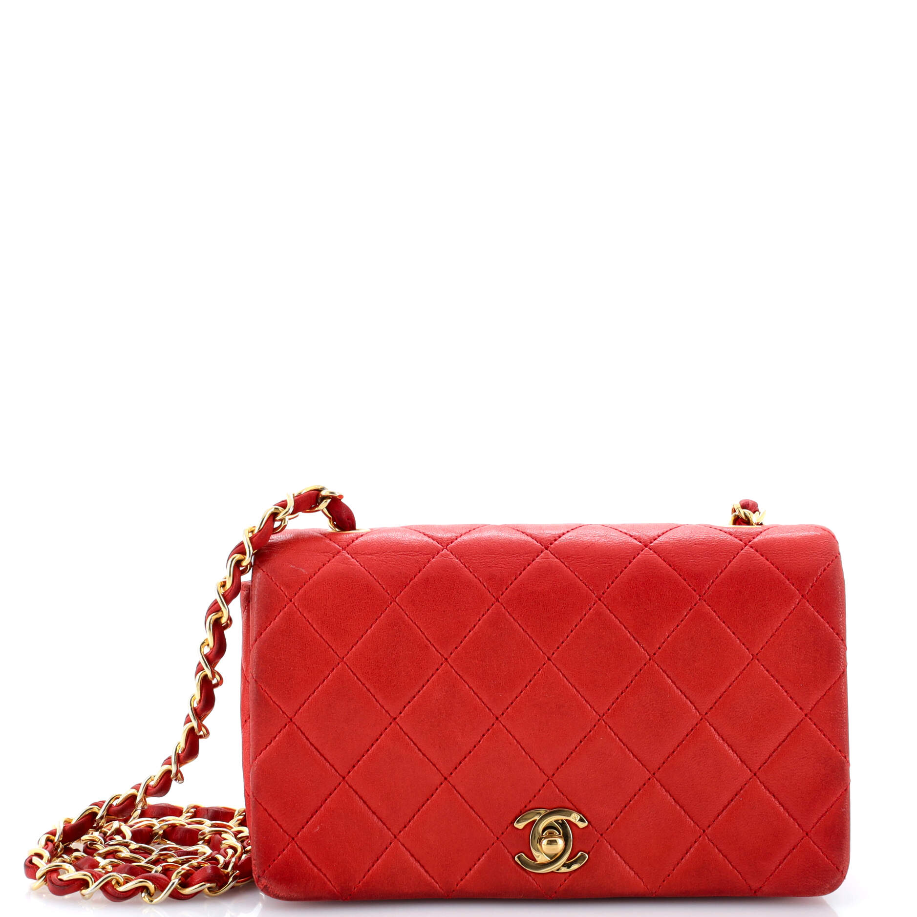 Vintage Full Flap Bag Quilted Lambskin Mini