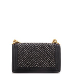 By The Sea Boy Flap Bag Chevron Embroidered Calfskin Old Medium