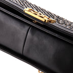 By The Sea Boy Flap Bag Chevron Embroidered Calfskin Old Medium