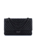 So Black Reissue 2.55 Flap Bag Chevron Sheepskin 226