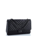 So Black Reissue 2.55 Flap Bag Chevron Sheepskin 226