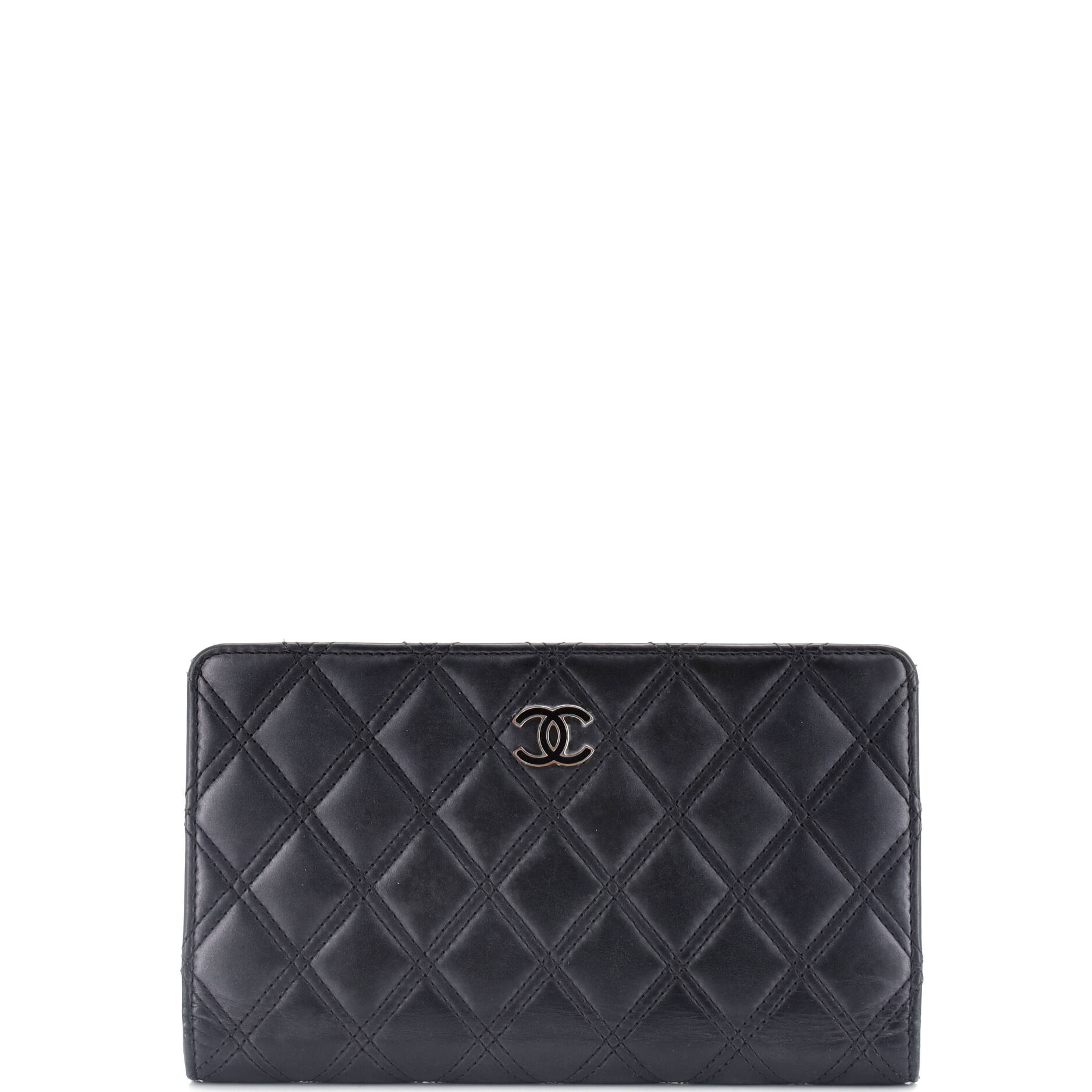 Double Stitch L-Yen Wallet Quilted Lambskin