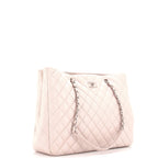 Classic CC Shopping Tote Quilted Caviar Large