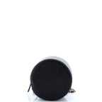 CC Round Vanity Case with Chain Quilted Lambskin Mini