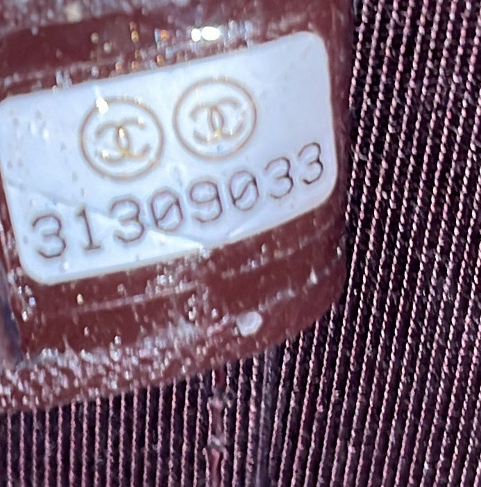 CC Round Vanity Case with Chain Quilted Lambskin Mini