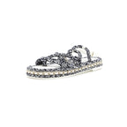 Women's CC Chain Sandals Braided Cord