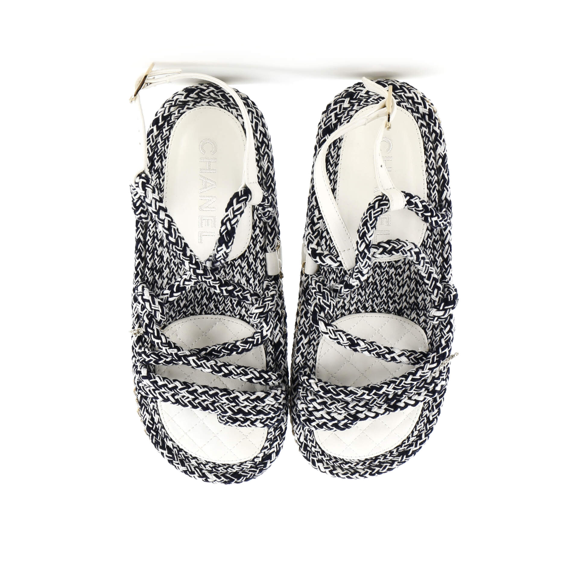 Women's CC Chain Sandals Braided Cord