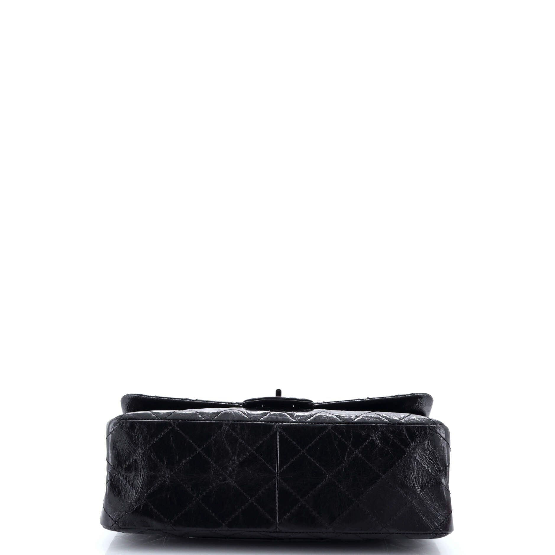 So Black Reissue 2.55 Flap Bag Quilted Glazed Calfskin 226