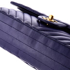 Classic Double Flap Bag Chevron Calfskin Medium