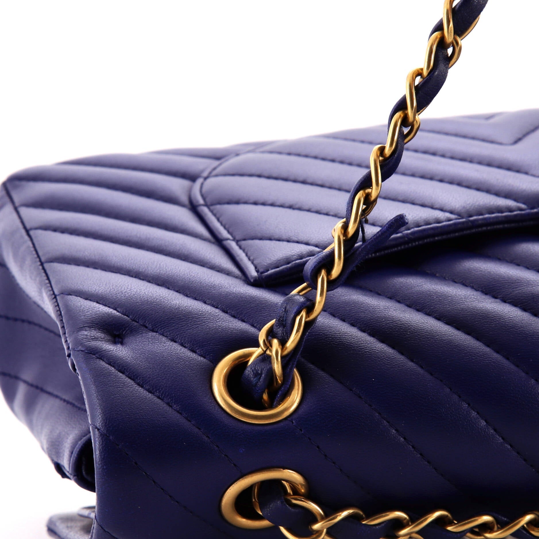 Classic Double Flap Bag Chevron Calfskin Medium