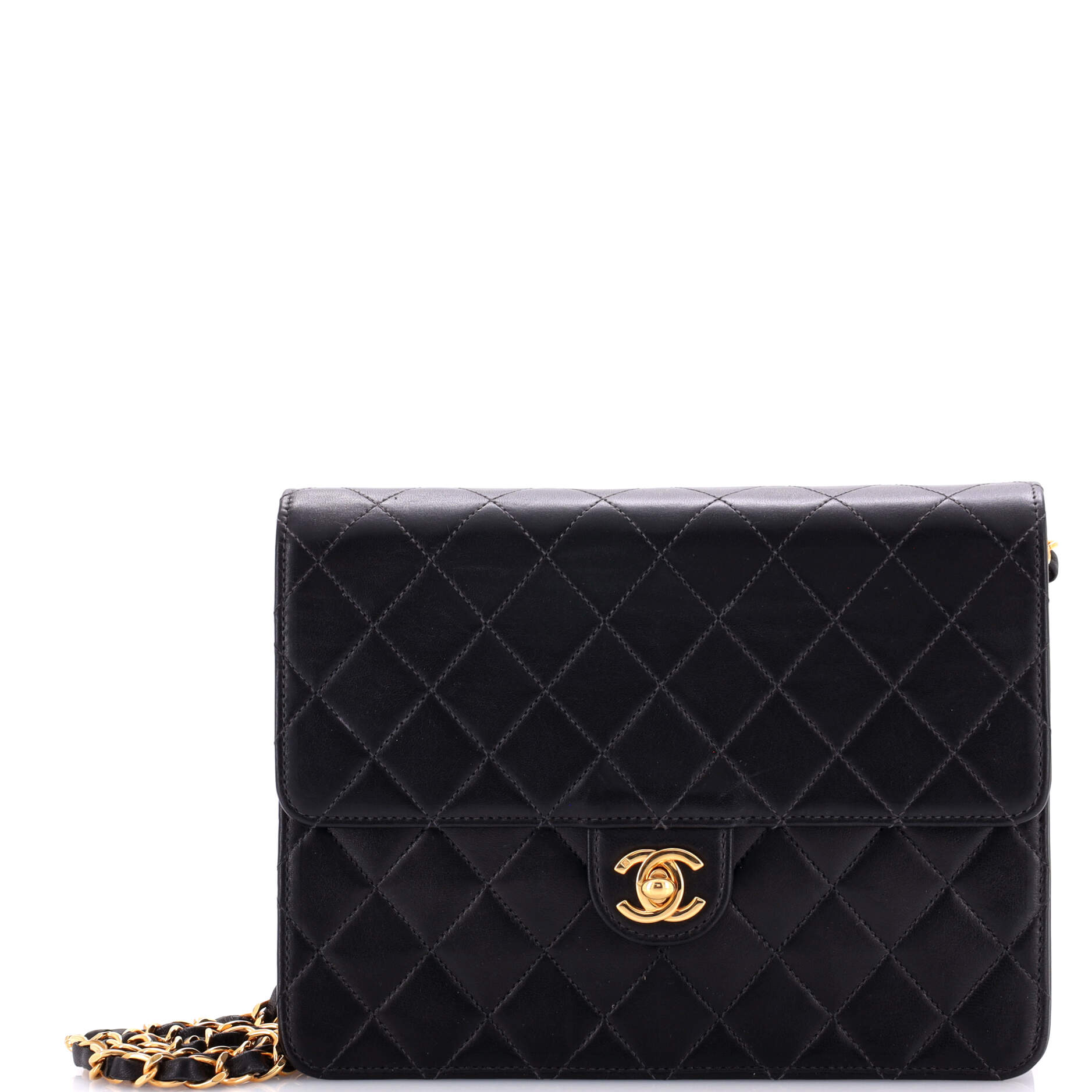 Vintage Square CC Flap Bag Quilted Lambskin Medium