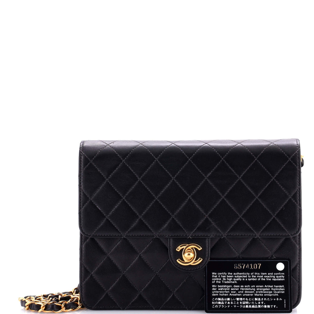 Vintage Square CC Flap Bag Quilted Lambskin Medium