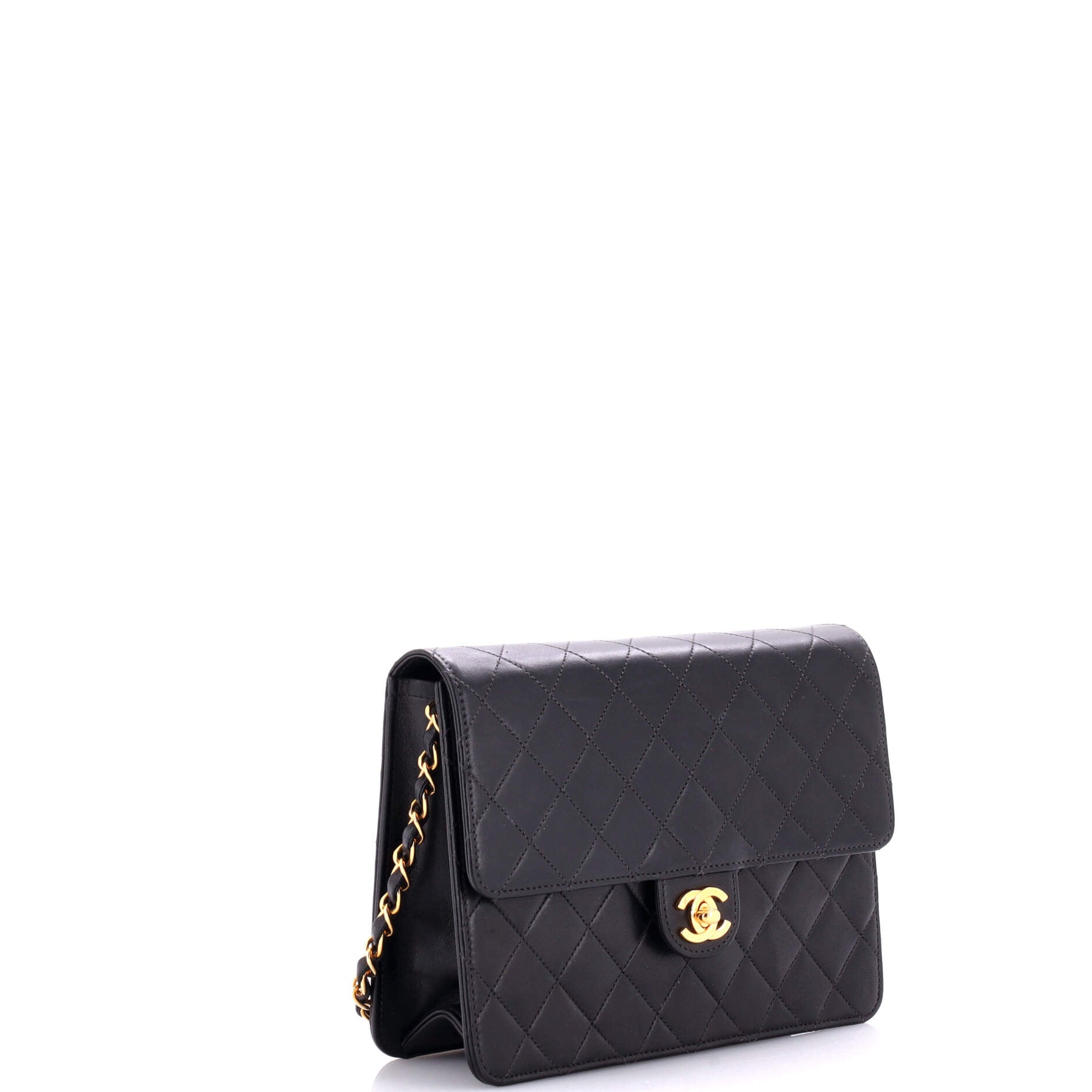 Vintage Square CC Flap Bag Quilted Lambskin Medium