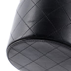 CC Round Vanity Case with Chain Quilted Lambskin Mini