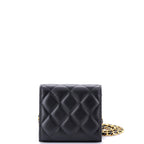 Coco Love CC Heart Clutch with Chain Quilted Lambskin Mini