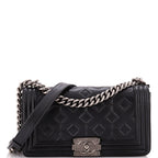 Arabesque Boy Flap Bag Embossed Calfskin Old Medium