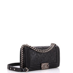 Arabesque Boy Flap Bag Embossed Calfskin Old Medium