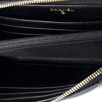 Zip Around Waist Belt Bag Quilted Shiny Lambskin