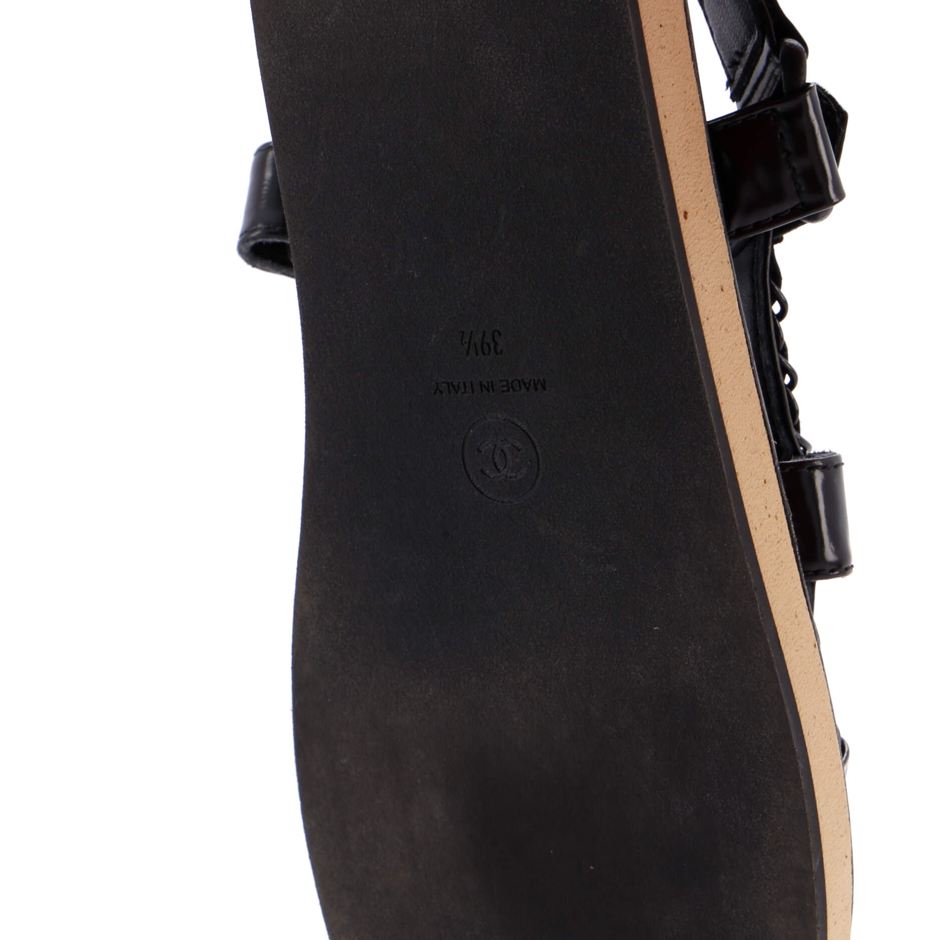 Women's Chain CC Slingback Sandals Quilted Leather with Cork