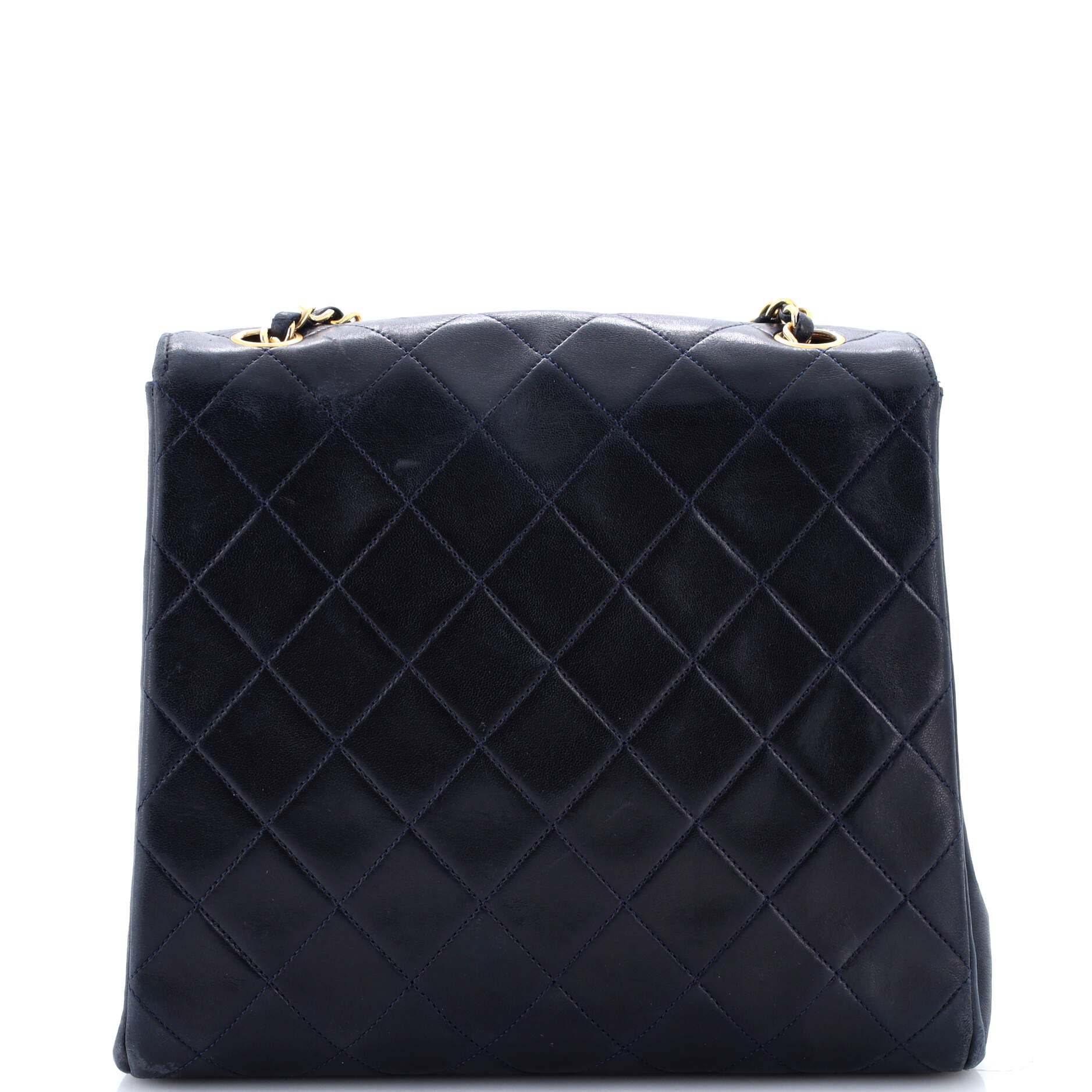 Vintage Square Classic Flap Bag Quilted Lambskin Small