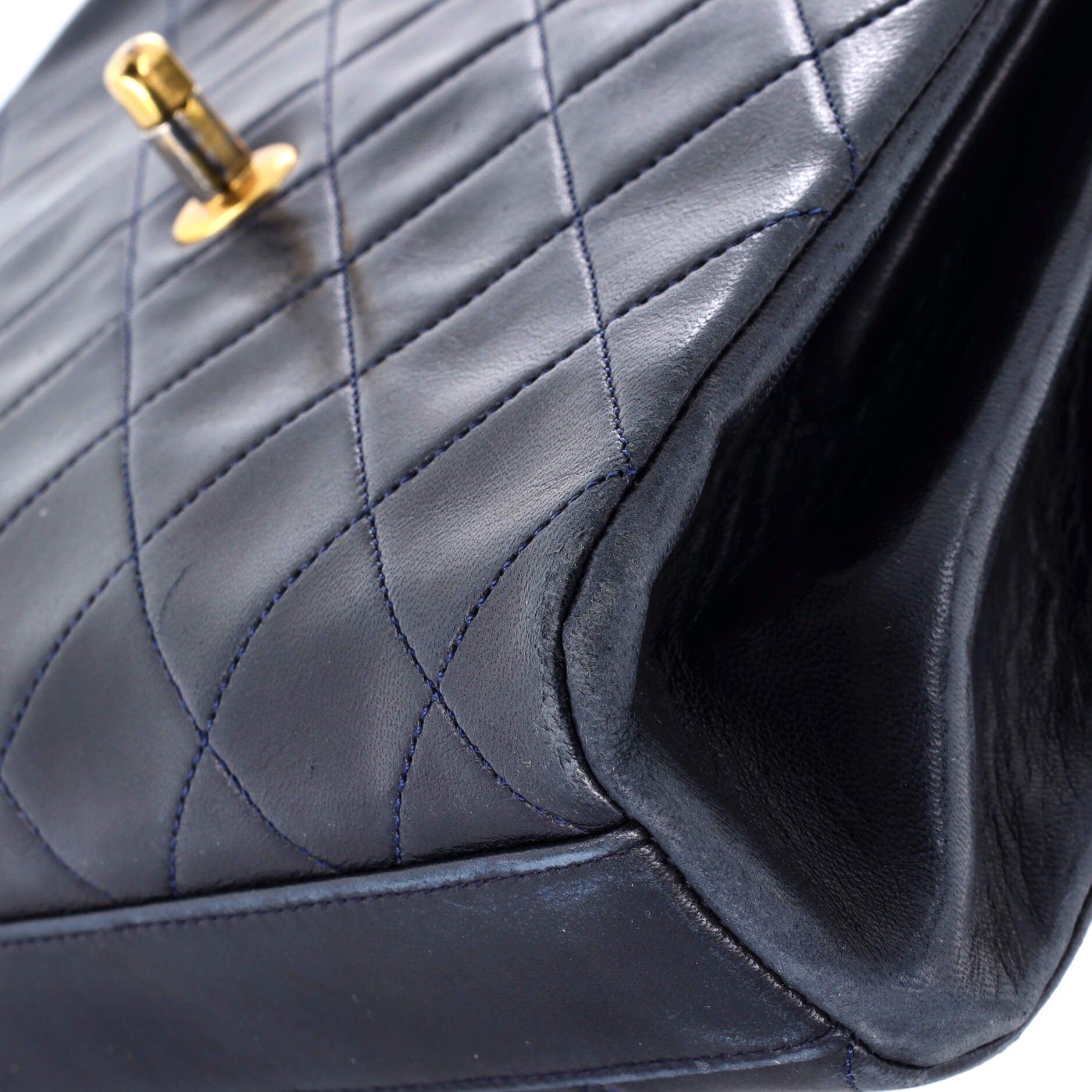 Vintage Square Classic Flap Bag Quilted Lambskin Small