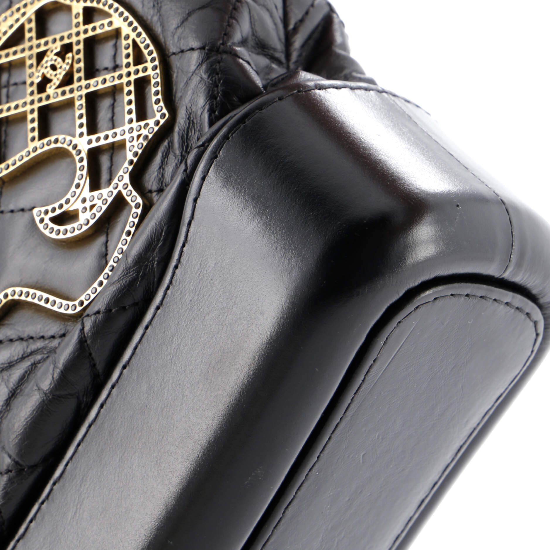 Gabrielle Hobo Embellished Quilted Aged Calfskin Small