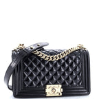 Boy Flap Bag Quilted Iridescent Glazed Calfskin Old Medium