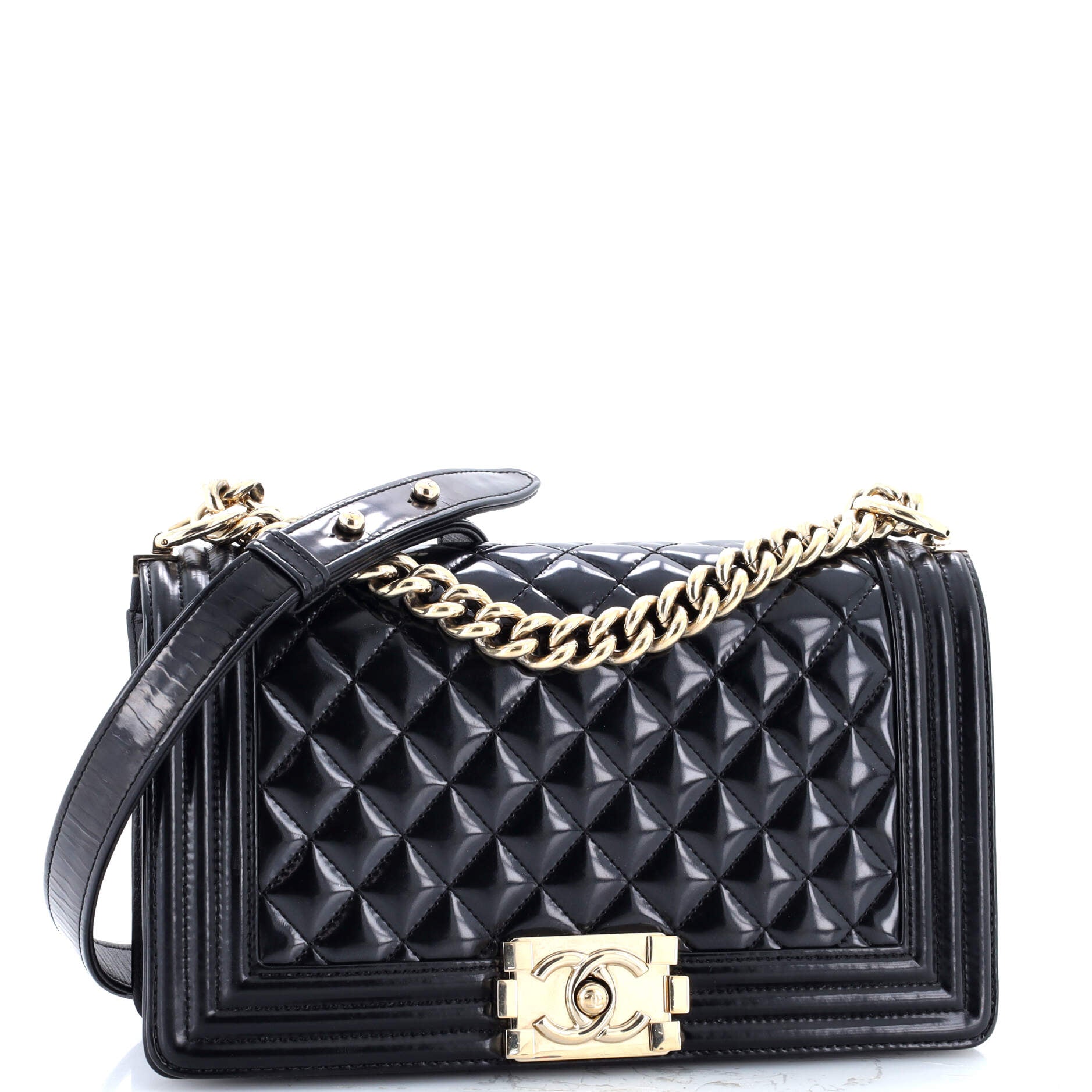 Boy Flap Bag Quilted Iridescent Glazed Calfskin Old Medium