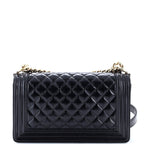 Boy Flap Bag Quilted Iridescent Glazed Calfskin Old Medium