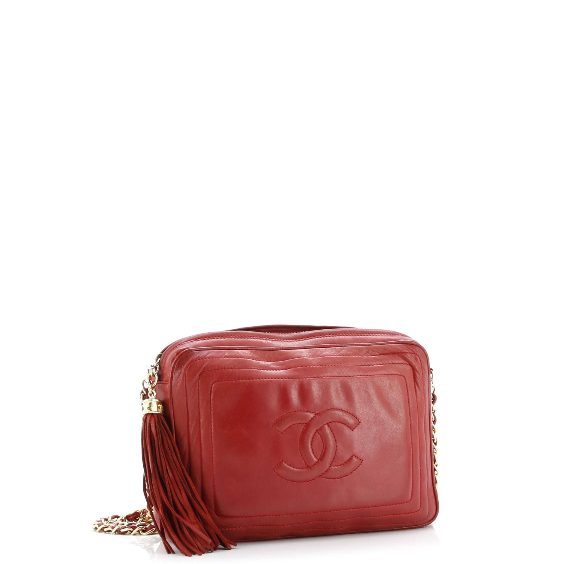 Vintage CC Tassel Camera Bag Lambskin Small