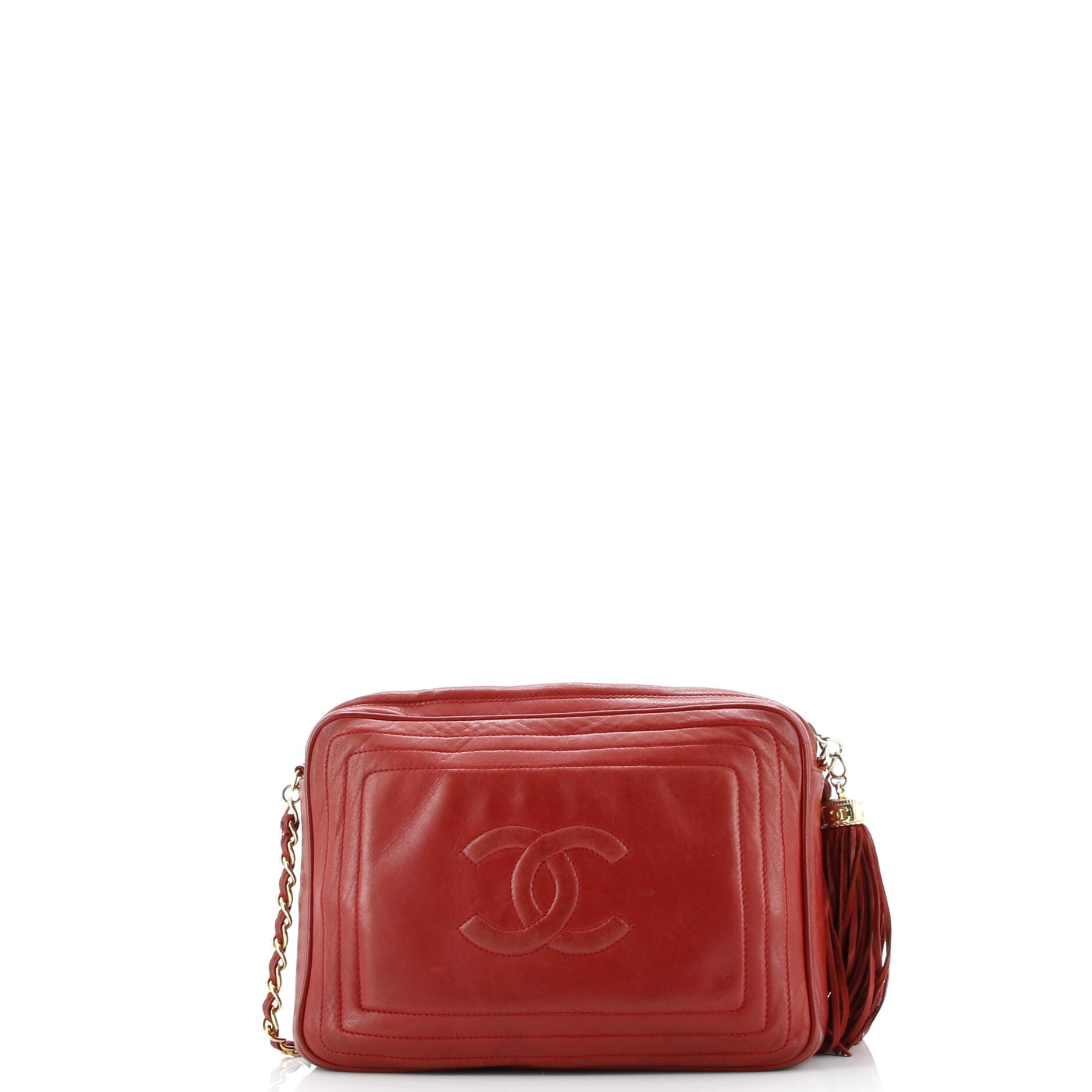 Vintage CC Tassel Camera Bag Lambskin Small