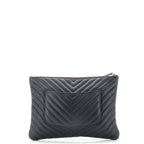 O Case Clutch Chevron Caviar Medium