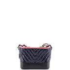 Gabrielle Hobo Chevron Aged Calfskin Small