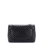 Classic Double Flap Bag Chevron Caviar Jumbo