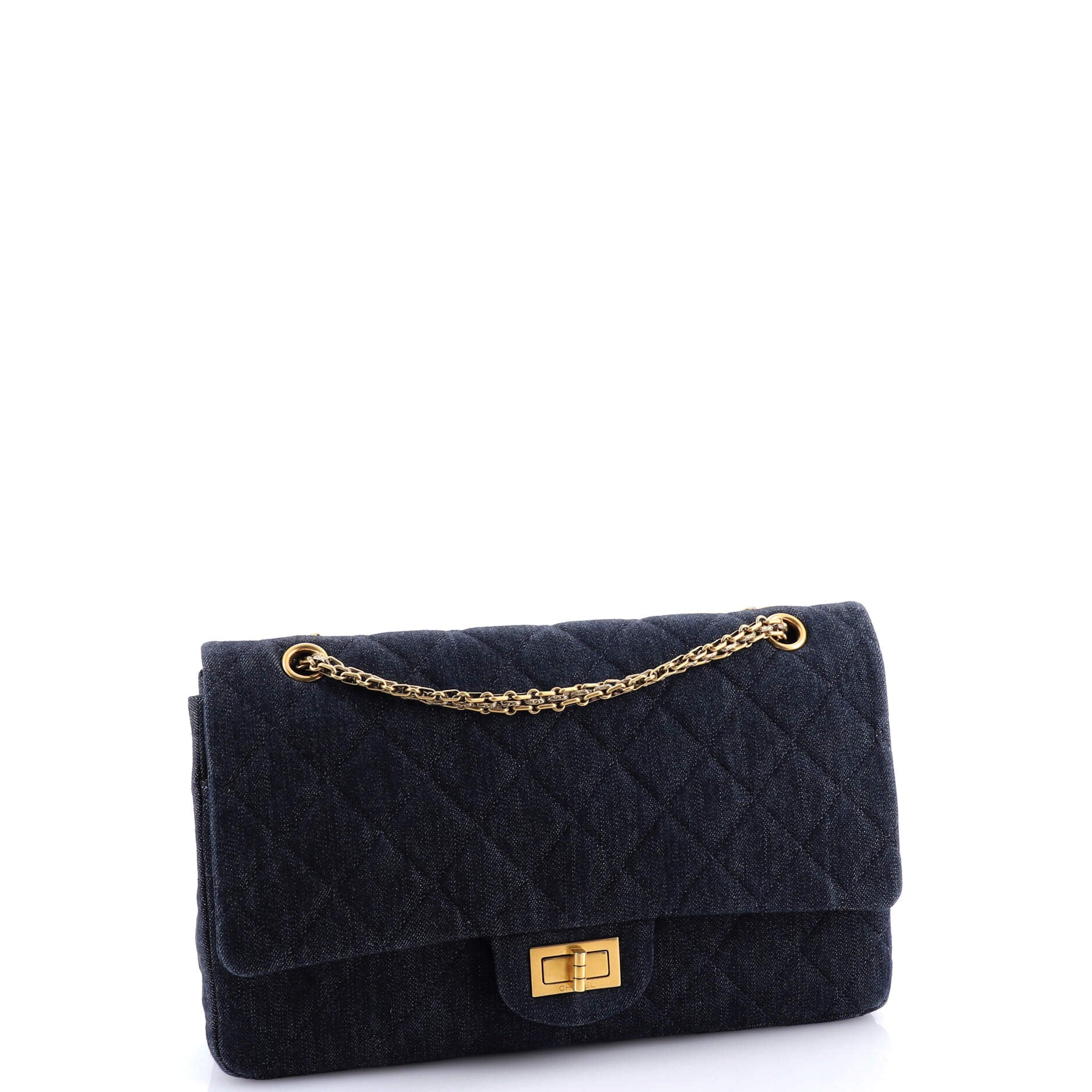 Reissue 2.55 Flap Bag Quilted Denim 227