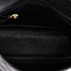 Vintage Classic Top Handle Flap Bag Quilted Caviar Jumbo