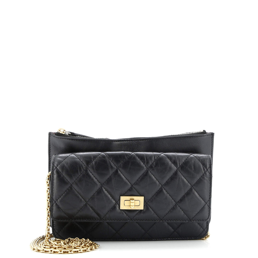 Front Pocket Reissue 2.55 Wallet on Chain Quilted Aged Calfskin