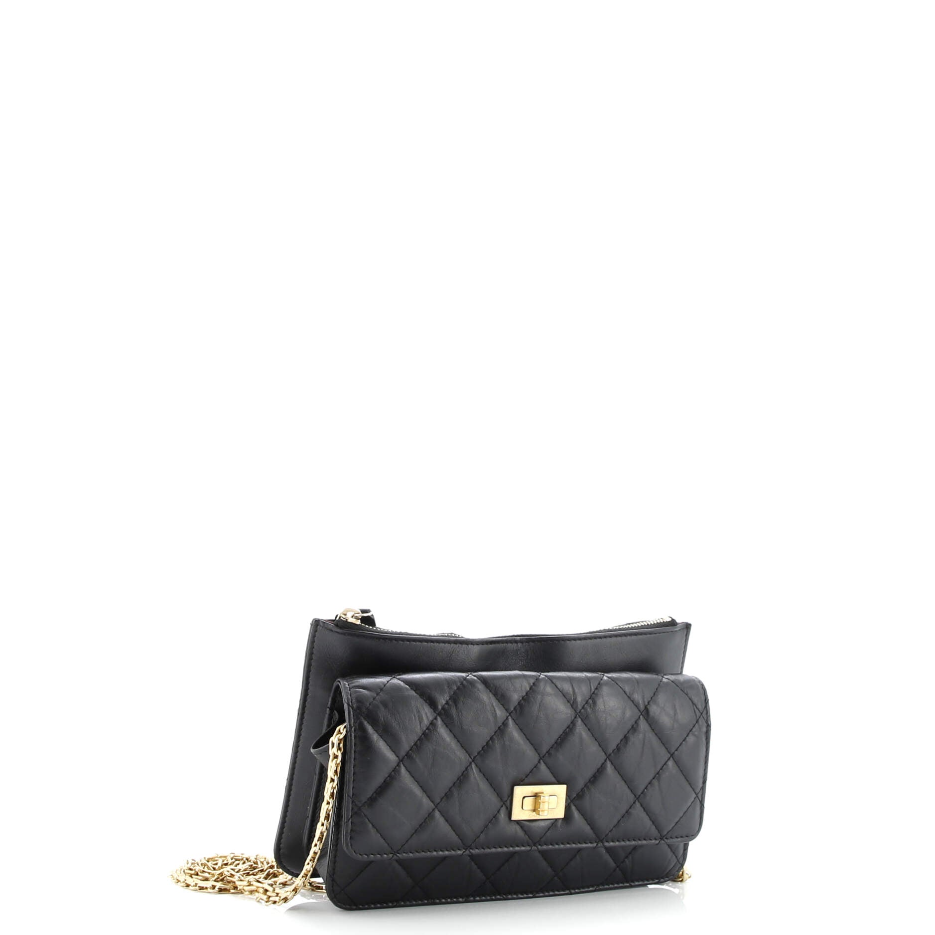 Front Pocket Reissue 2.55 Wallet on Chain Quilted Aged Calfskin