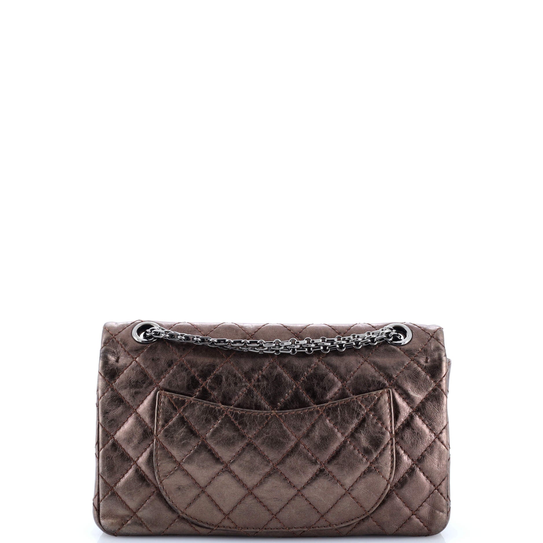 Reissue 2.55 Flap Bag with Flap Bag Coin Purse Quilted Metallic Aged Calfskin 225