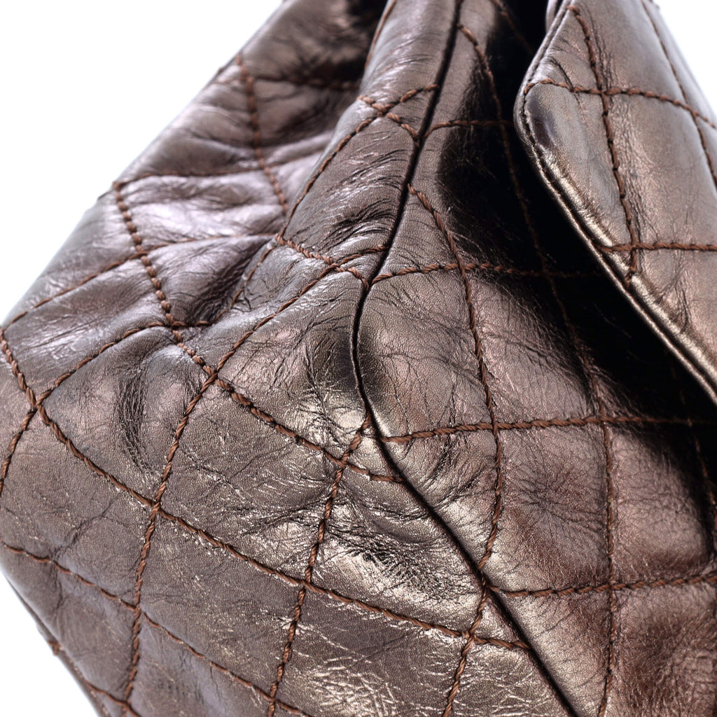 Reissue 2.55 Flap Bag with Flap Bag Coin Purse Quilted Metallic Aged Calfskin 225