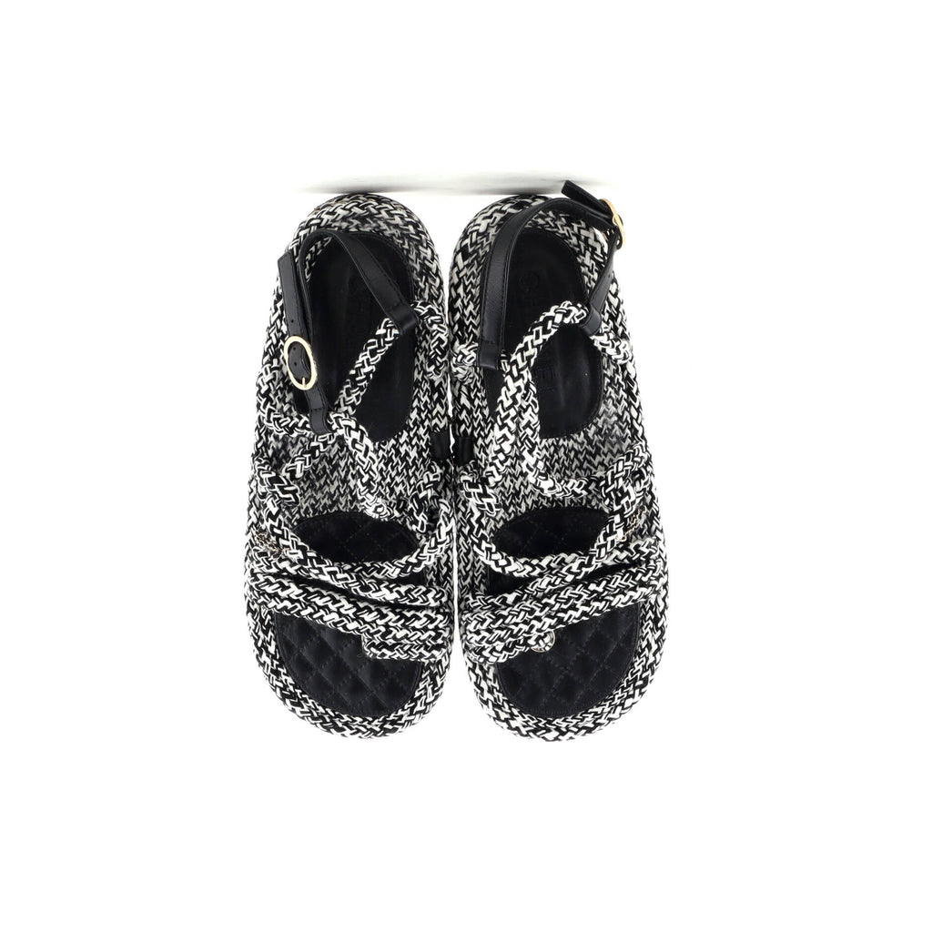 Women's CC Chain Sandals Braided Cord